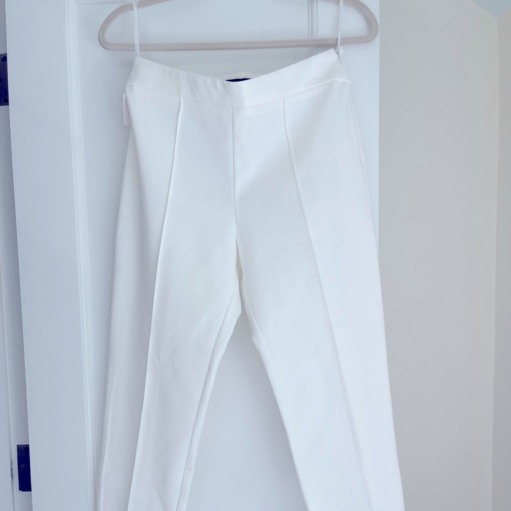 NWT - Abbey Glass Gregg Skinny Ankle Pant White Ponte